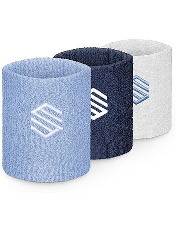 Lot de 3 poignets de tennis tennis homme et femme inner blues