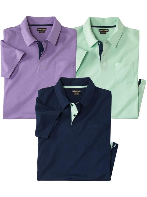 Lot de 3 Polos Casual  - ATLAS FOR MEN - Kiabi