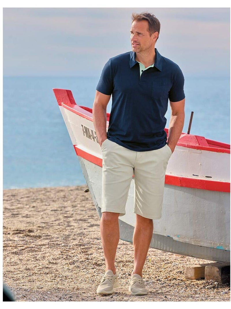 Lot de 3 Polos Casual  - ATLAS FOR MEN Vert/Rouge - Kiabi