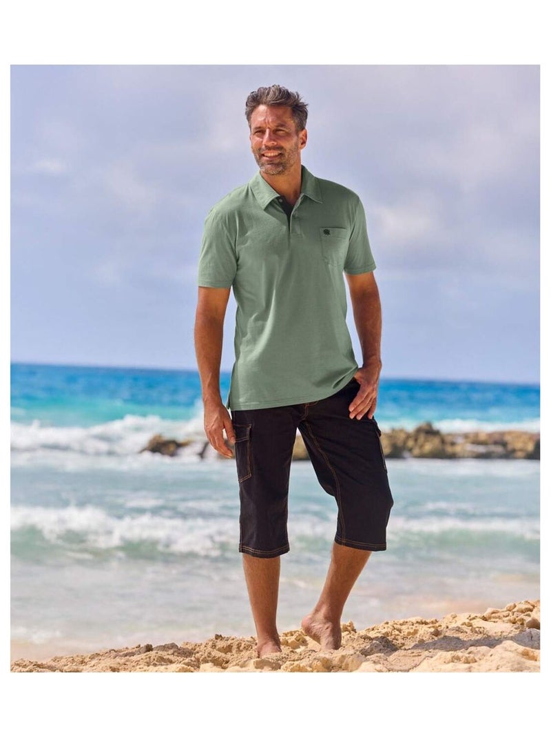 Lot de 3 Polos Casual  - ATLAS FOR MEN Vert/Rouge - Kiabi