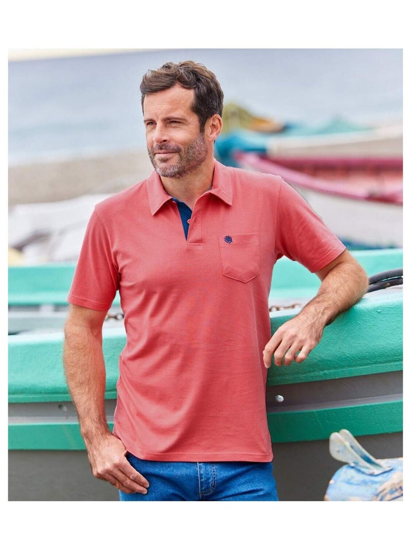 Lot de 3 Polos Casual Summer   - ATLAS FOR MEN Bleu Rouge Bleu - Kiabi