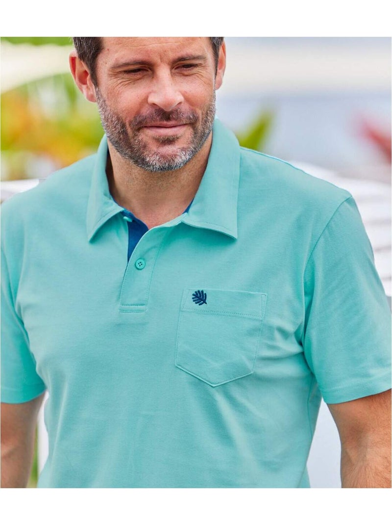 Lot de 3 Polos Casual Summer   - ATLAS FOR MEN Bleu Rouge Bleu - Kiabi