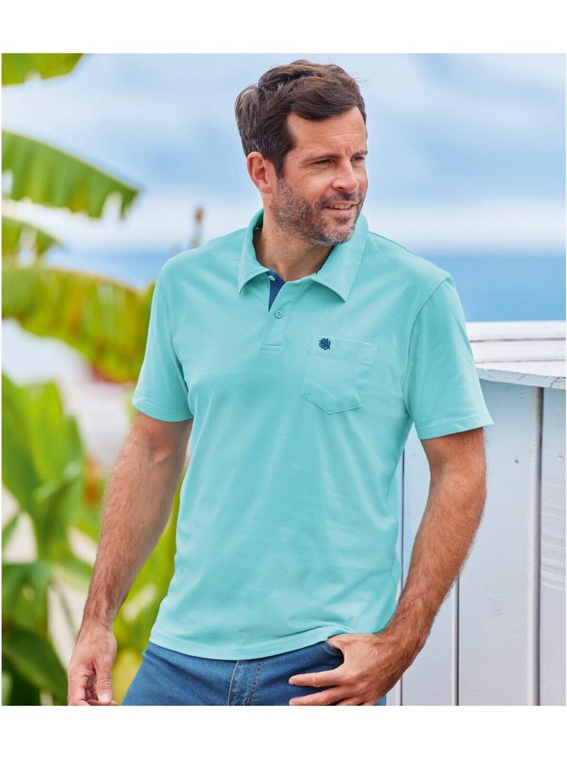 Lot de 3 Polos Casual Summer   - ATLAS FOR MEN Bleu Rouge Bleu - Kiabi