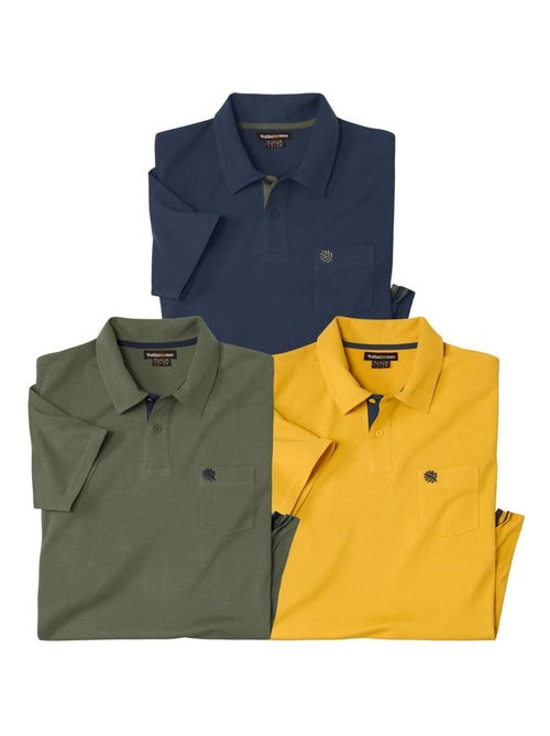 Lot de 3 Polos Coton Atlas For Men(R)   - ATLAS FOR MEN - Kiabi