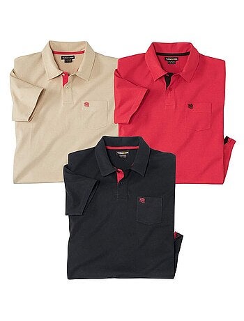 Lot de 3 Polos Coton Casual - ATLAS FOR MEN