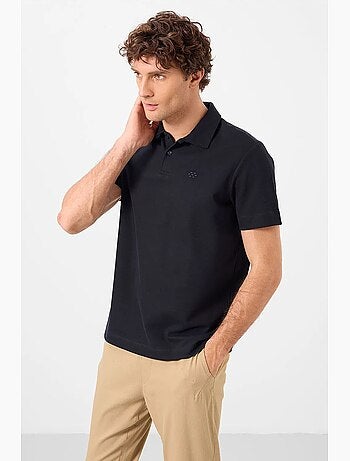 T-shirt polo homme en mélange de coton tommy