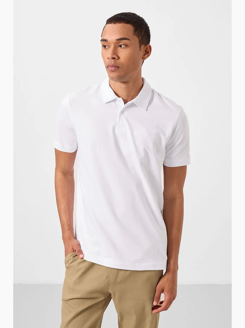 Lot de 3 polos coton mélangé tommy Bleu Noir Blanc - Kiabi