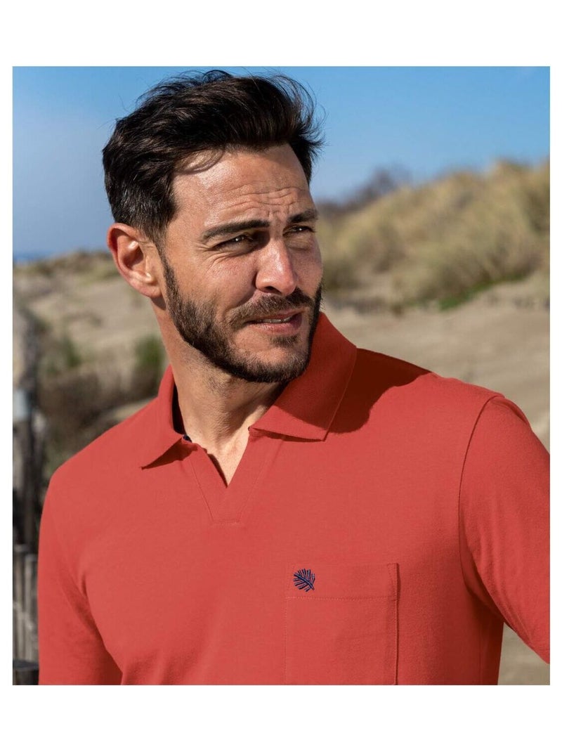 Lot de 3 Polos Coton Sans Boutons   - ATLAS FOR MEN Blanc Blanc Bleu - Kiabi