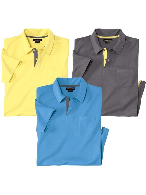 Lot de 3 polos outdoor - atlas for men - Kiabi Lot de 3 polos outdoor - atlas for men - Kiabi