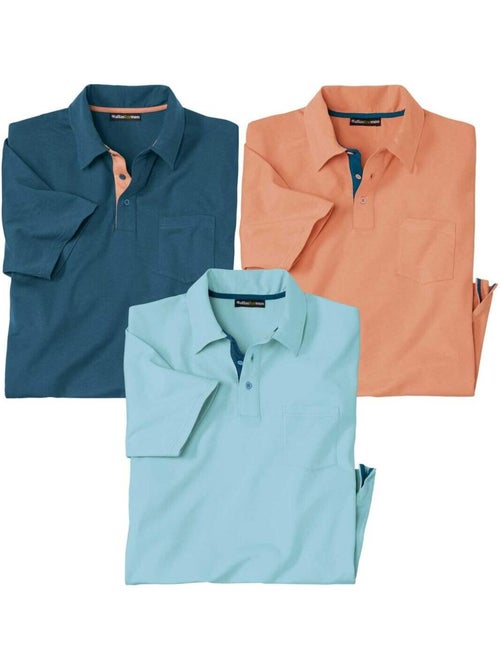 Lot de 3 Polos Outdoor - Atlas For Men - Kiabi