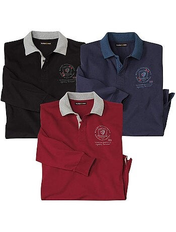 Lot de 3 Polos Rugby North Club - ATLAS FOR MEN