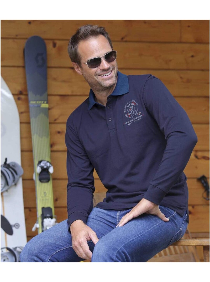Lot de 3 Polos Rugby North Club  - ATLAS FOR MEN Bleu Bordeaux Noir - Kiabi