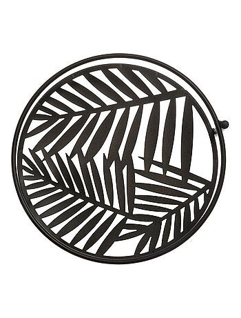 Lot de 3 portes plante en métal Leaf noir