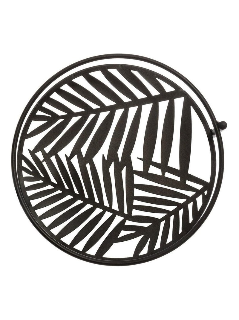 Lot de 3 portes plante en métal Leaf noir Noir - Kiabi