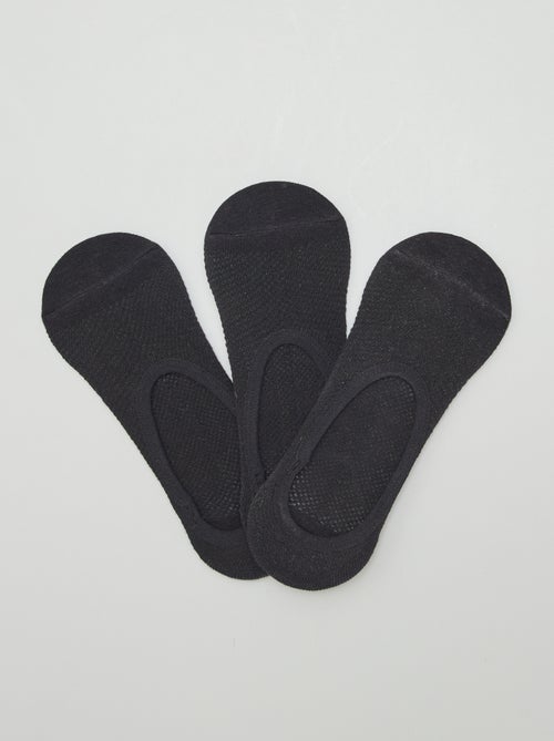 Lot de 3 protège-pieds en coton pour femme - Kiabi