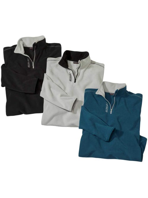 Lot de 3 Pulls Micropolaire X-Trem by Atlas®  - ATLAS FOR MEN - Kiabi