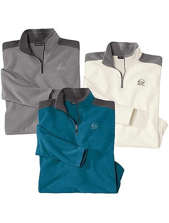 Lot de 3 Pulls Micropolaire X-Trem by Atlas® - ATLAS FOR MEN