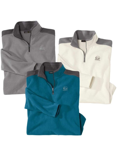 Lot de 3 Pulls Micropolaire X-TREM by Atlas For Men  - ATLAS FOR MEN - Kiabi