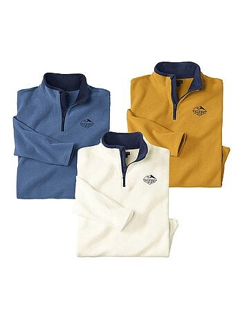 Lot de 3 Pulls Micropolaires Expédition - ATLAS FOR MEN