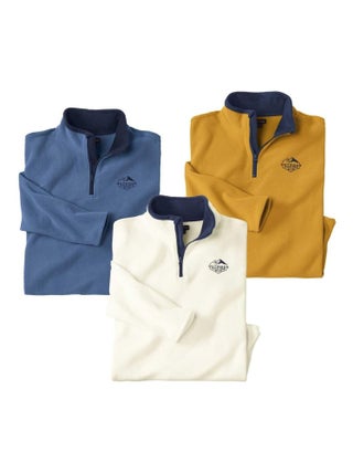 Lot de 3 Pulls Micropolaires Expédition  - ATLAS FOR MEN