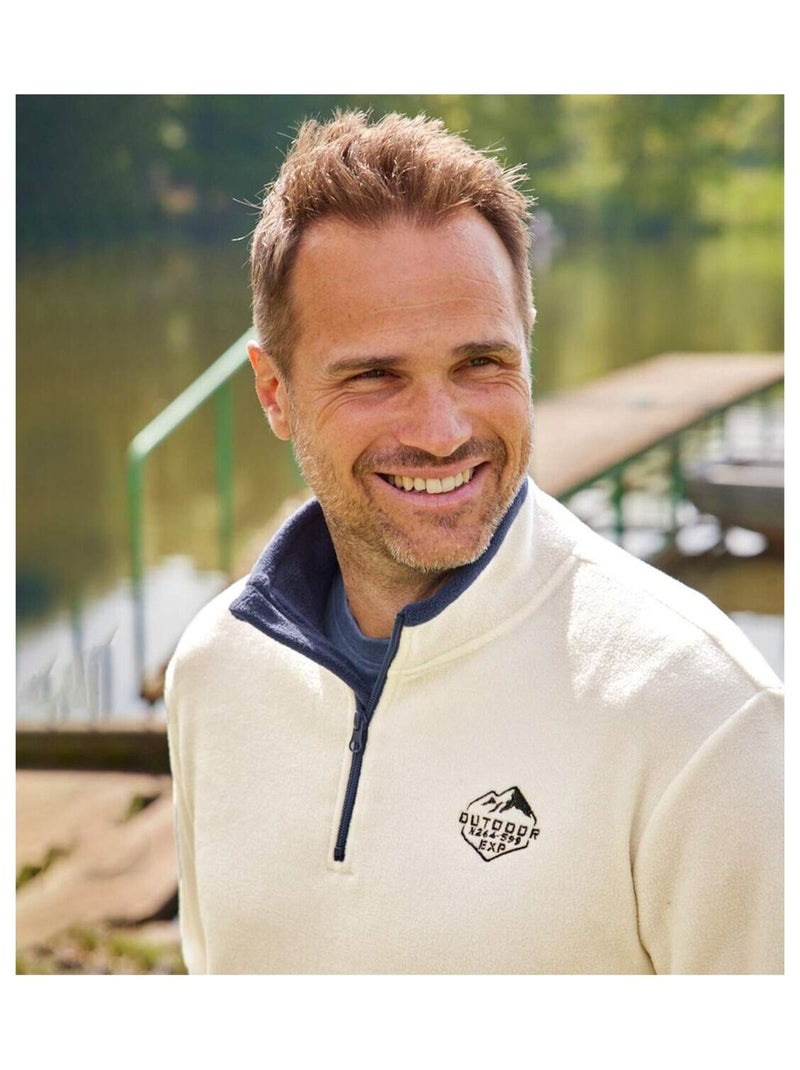 Lot de 3 Pulls Micropolaires Expédition  - ATLAS FOR MEN Bleu Blanc Gris - Kiabi