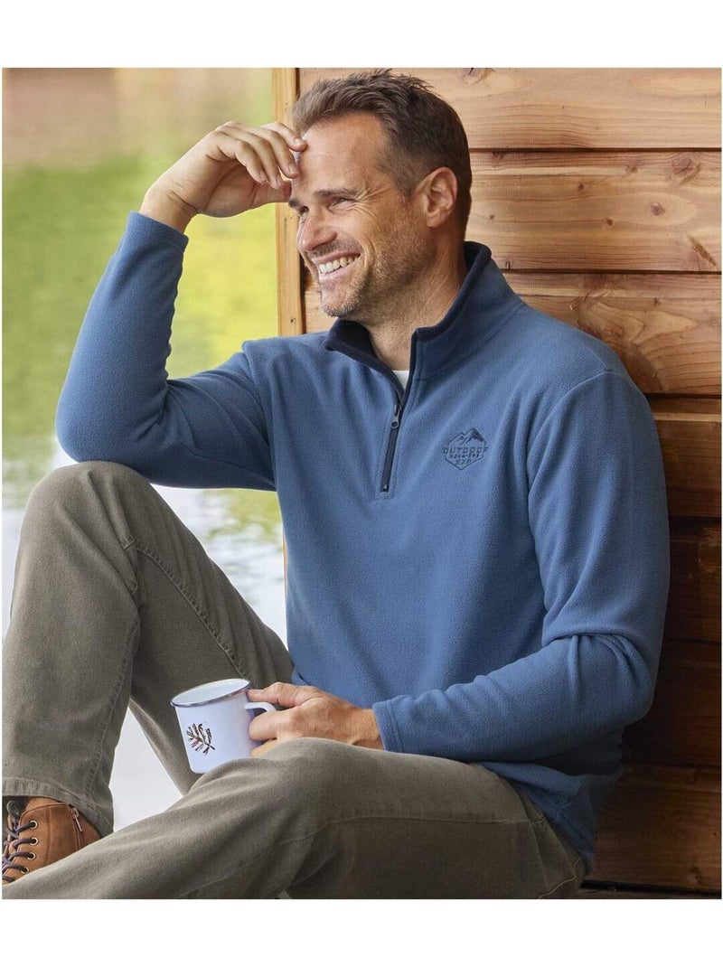 Lot de 3 Pulls Micropolaires Expédition  - ATLAS FOR MEN Bleu Blanc Gris - Kiabi