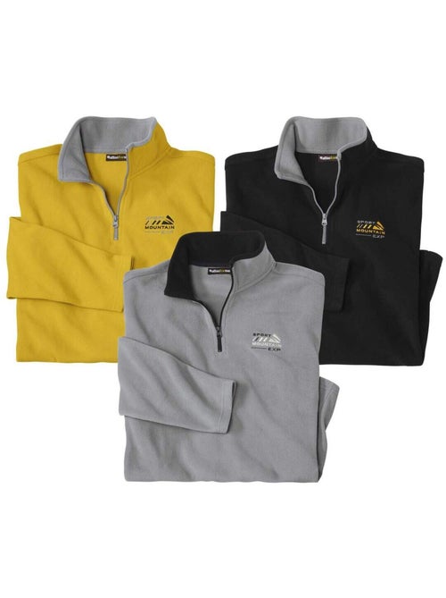 Lot de 3 Pulls Micropolaires X-TREM  - ATLAS FOR MEN - Kiabi