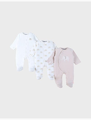 Lot de 3 pyjamas bébé, jersey Noukie's