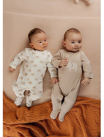 Lot de 3 pyjamas bébé, jersey Noukie's