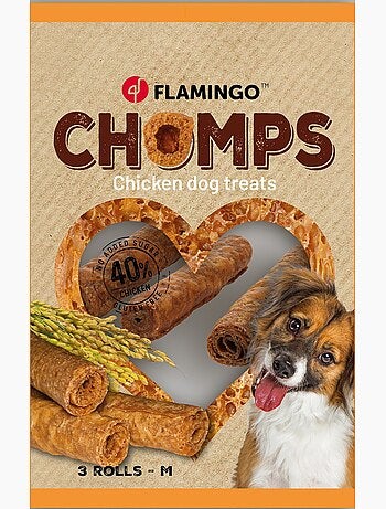 Lot de 3 rouleaux de poulet pour chien sans gluten 90 g
