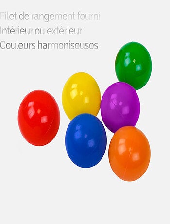 Lot de 3 sacs de 100 balles de jeu ou de piscine 5,5 cm - Monsieur Bébé