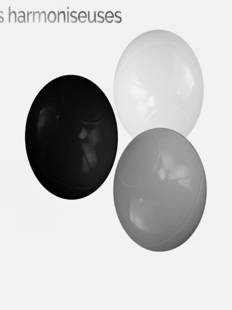 Lot de 3 sacs de 100 balles de jeu ou de piscine  5,5 cm - Monsieur Bébé Noir - Kiabi