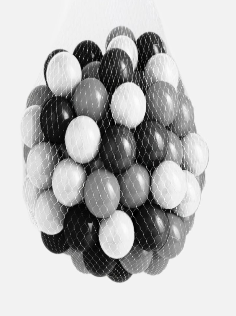 Lot de 3 sacs de 100 balles de jeu ou de piscine  5,5 cm - Monsieur Bébé Noir - Kiabi