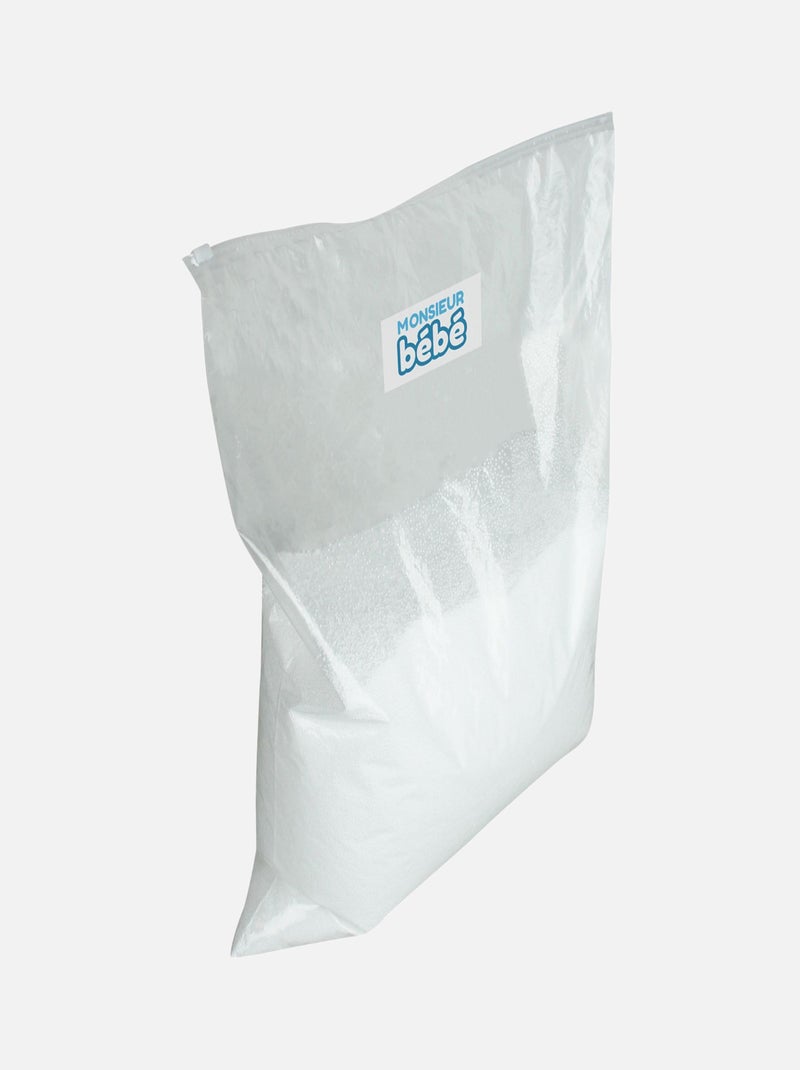 Lot de 3 sacs de recharge microbilles avec fermeture zippée - Monsieur Bébé Blanc - Kiabi