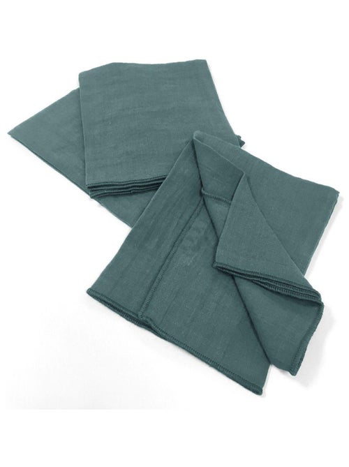 Lot de 3 serviettes 40x40 Gaze de coton - Kiabi