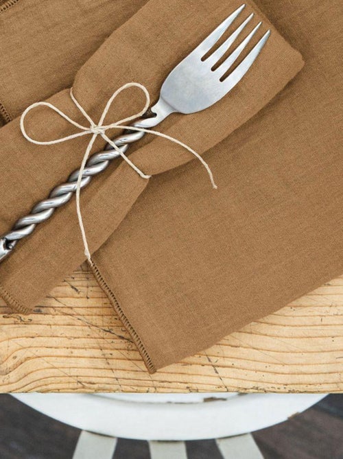 Lot de 3 serviettes 40x40 Gaze de coton - Kiabi Lot de 3 serviettes 40x40 Gaze de coton - Kiabi
