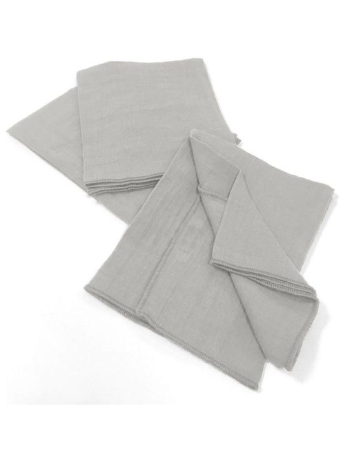 Lot de 3 serviettes 40x40 Gaze de coton - Kiabi
