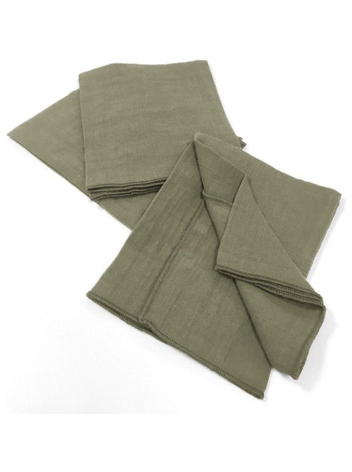 Lot de 3 serviettes 40x40 Gaze de coton - Kiabi