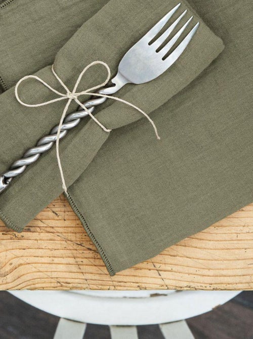Lot de 3 serviettes 40x40 Gaze de coton - Kiabi Lot de 3 serviettes 40x40 Gaze de coton - Kiabi