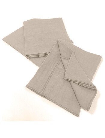 Lot de 3 serviettes 40x40 Gaze de coton
