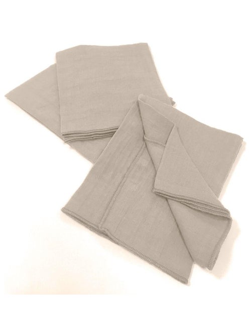 Lot de 3 serviettes 40x40 Gaze de coton - Kiabi