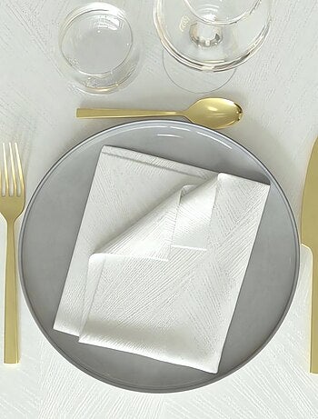 Lot de 3 serviettes 45x45 cm LUXURY, par Soleil d'Ocre