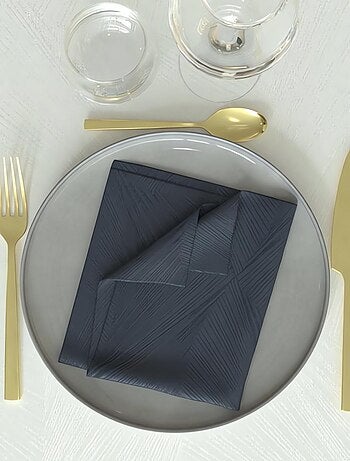 Lot de 3 serviettes 45x45 cm LUXURY, par Soleil d'Ocre
