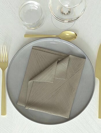 Lot de 3 serviettes 45x45 cm LUXURY, par Soleil d'Ocre