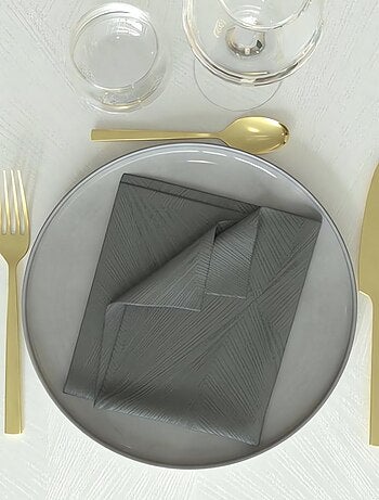 Lot de 3 serviettes 45x45 cm LUXURY, par Soleil d'Ocre