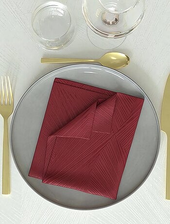 Lot de 3 serviettes 45x45 cm LUXURY, par Soleil d'Ocre