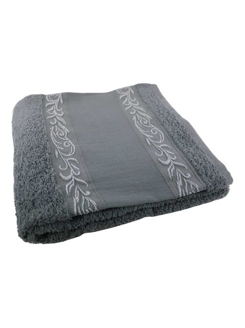 Lot de 3 serviettes coton éponge avec bande en toile aida PANAMA - Kiabi