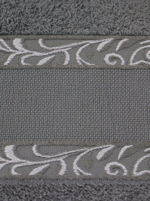 Lot de 3 serviettes coton éponge avec bande en toile aida PANAMA - Kiabi