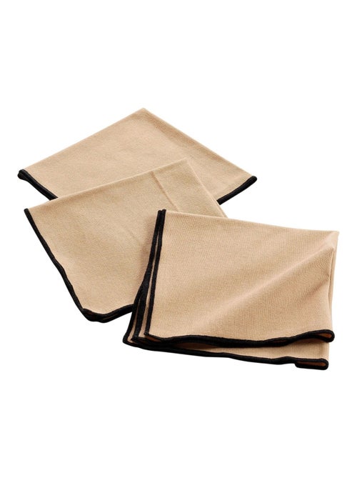 Lot de 3 serviettes de table en coton recyclé Anaïs - Kiabi