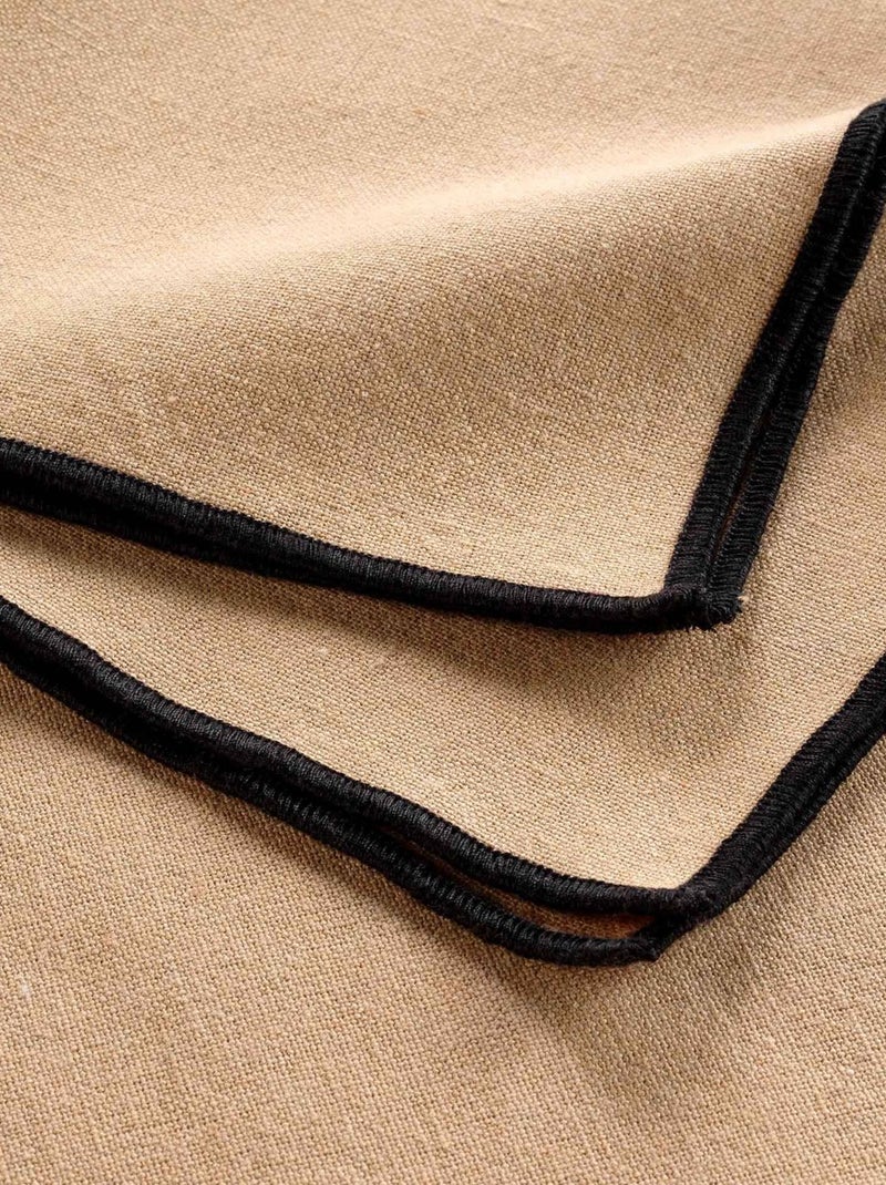 Lot de 3 serviettes de table en coton recyclé Anaïs Beige - Kiabi